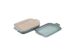 Le Creuset Rectangular Dish w/ Platter Lid Sea Salt 14 3/4x9x2 1/2in
