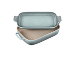 Le Creuset Rectangular Dish w/ Platter Lid Sea Salt 14 3/4x9x2 1/2in