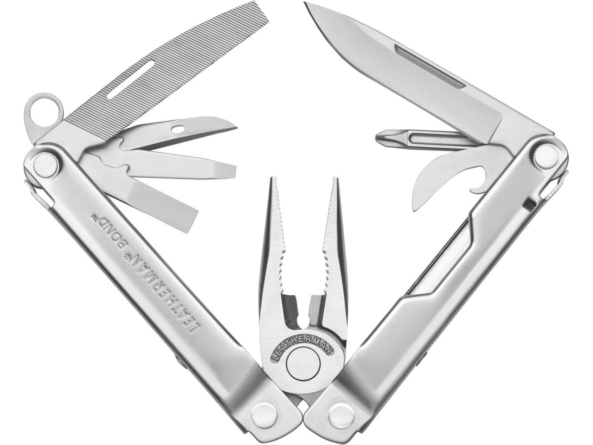 Leatherman Bond Multi-Tool 2.8in 420HC Stainless Steel Blade Stainless Steel Handle 832934