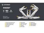 Leatherman Wingman Multi-Tool 2.6in 420HC Stainless Steel Blade Stainless Steel Handle 831426