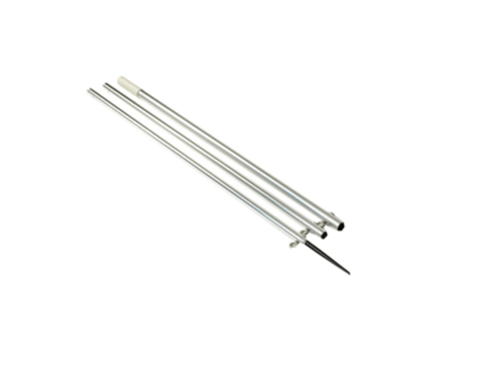 Lee's Tackle Bright Silver Pole w/Black Spike Step Tube 1.5" 18.5' MX8718CR