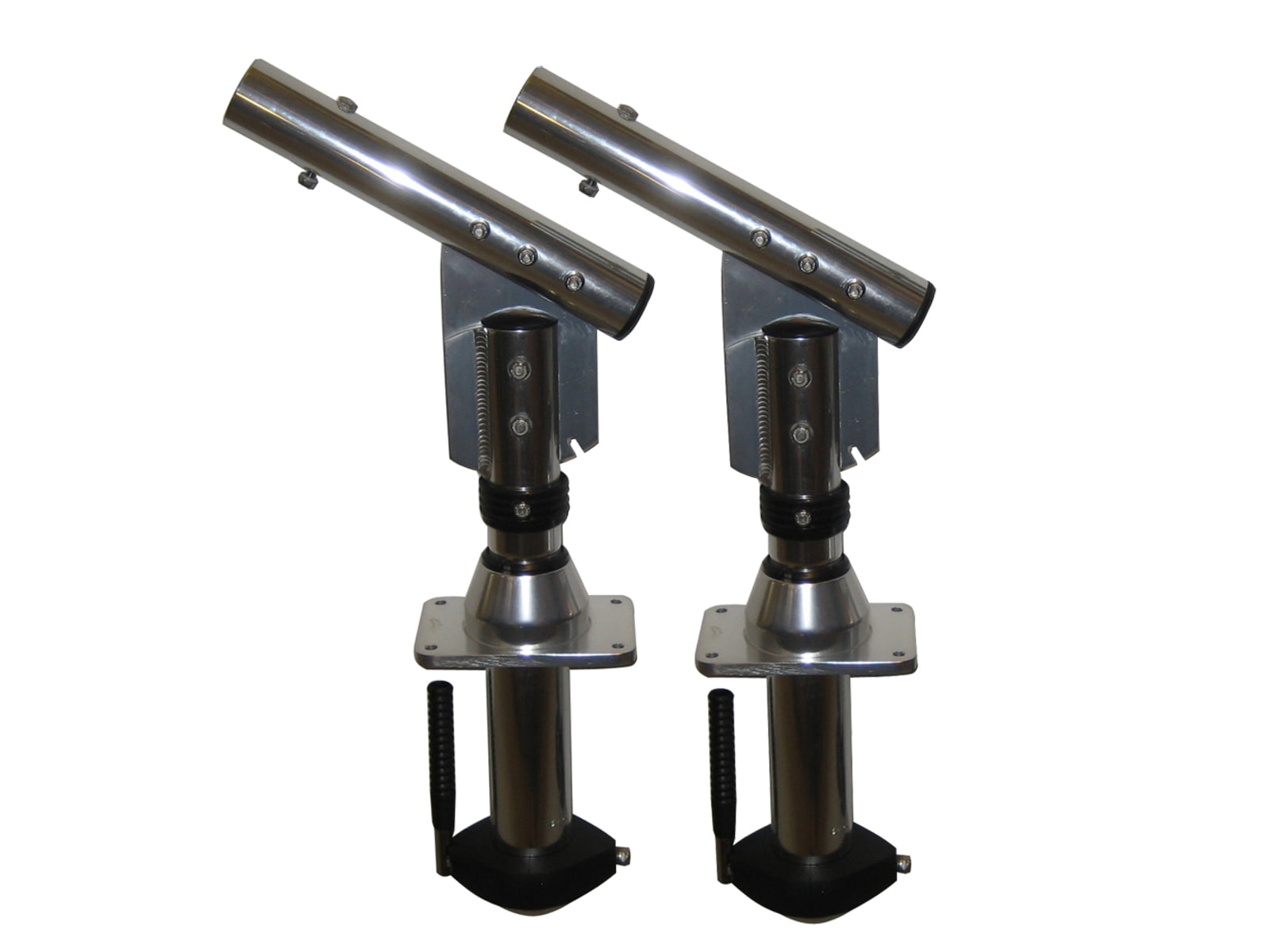 Lee's Tackle Sidewinder Bolt-In Outrigger Mounts Lay-Down Version - SilverPair SW9300