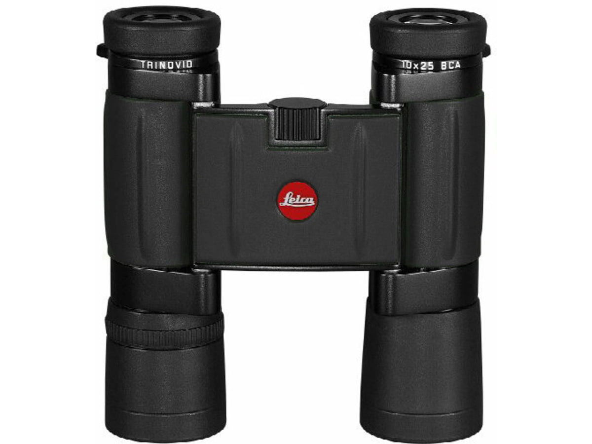 Leica Trinovid 10x25mm Roof Prism BCA Binoculars w/Case Rubber Armored Black 40343