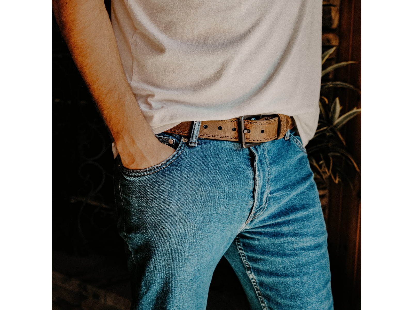 Lejon El Dorado Leather Belt - Men's Brown