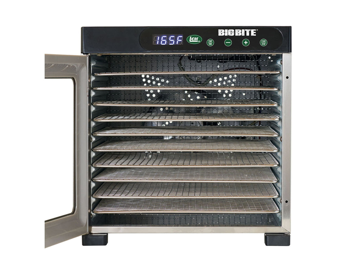 LEM Products BigBite 10 Tray Stainless Steel Dehydrator