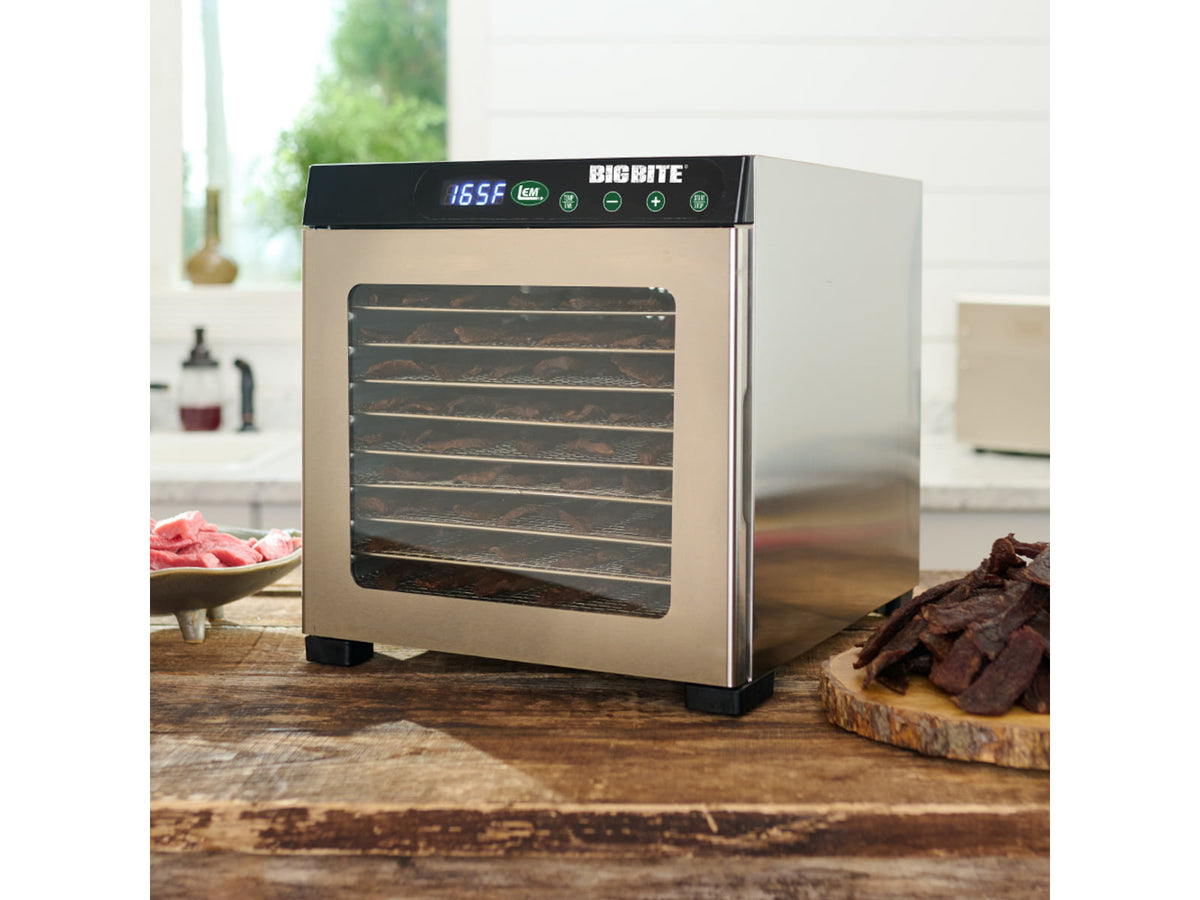 LEM Products BigBite 10 Tray Stainless Steel Dehydrator