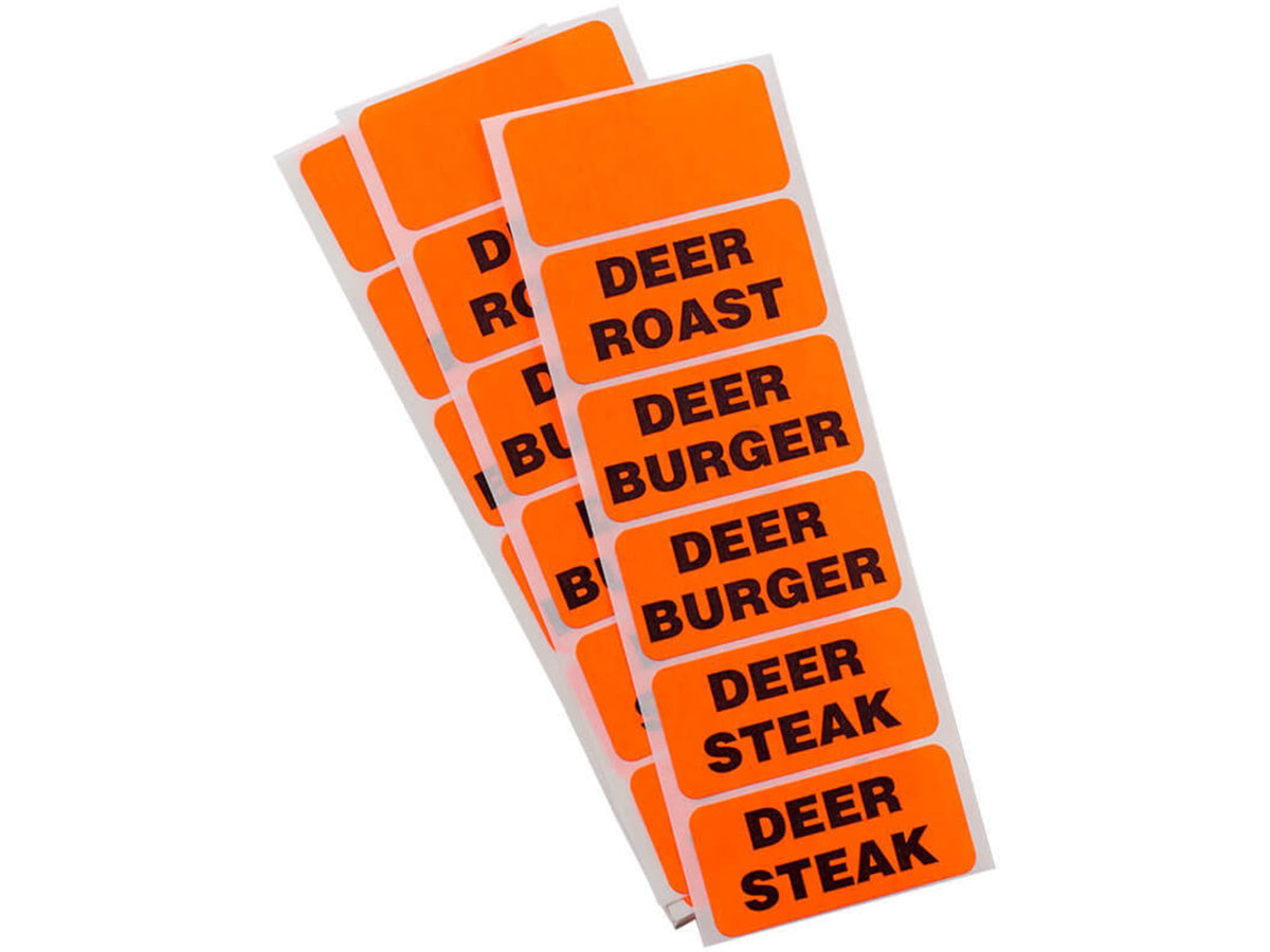 LEM Products 144 Labels Freezer Label Set Orange 125B