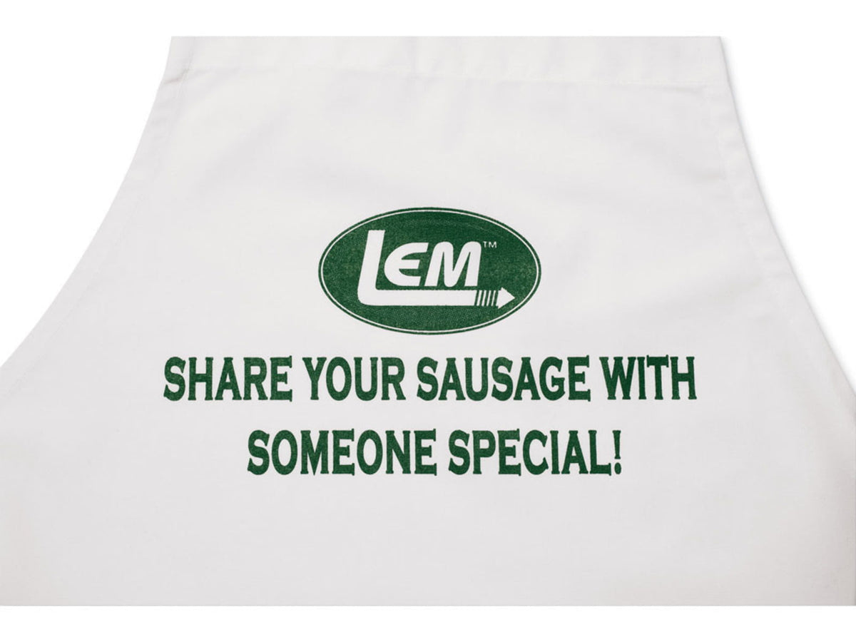 LEM Products Apron - Share Your Sausage with Someone Special White 1138