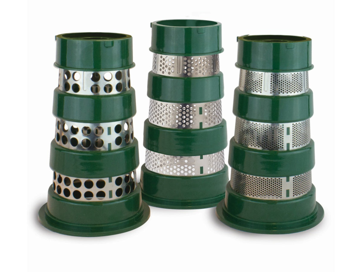 LEM Products Big Bite 3 Juicer Screen Set - 1 Berry 1 Salsa 1 High Yield Green/Stainless 1422