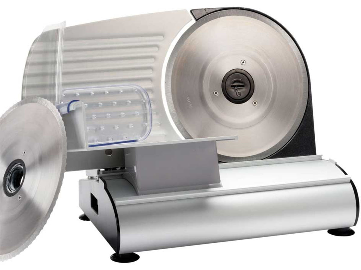 LEM Products Mighty Bite 8.5in Belt Driven Meat Slicer Aluminum Frame Stainless Blades 1240
