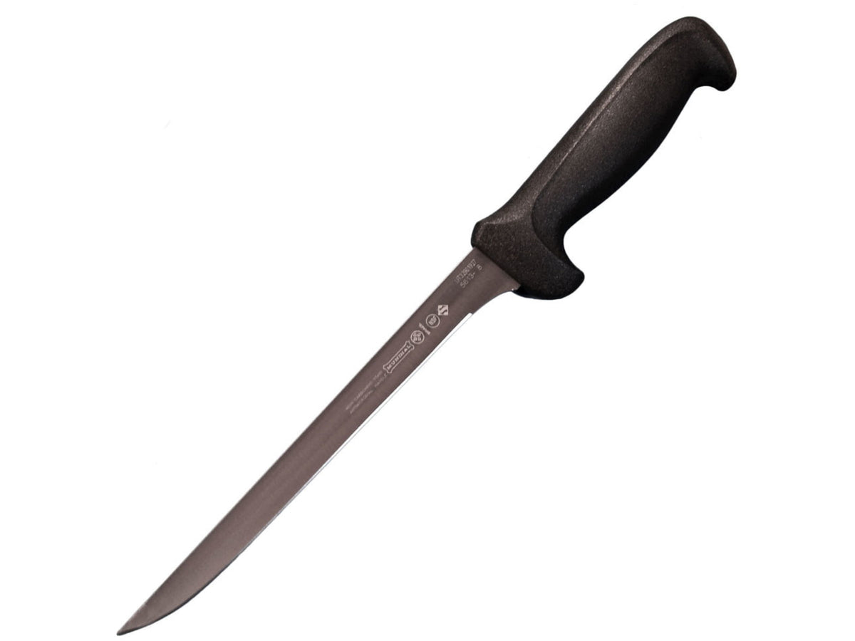 LEM Products Mundial 8in Filet Knife High-Carbon Stain Free Steel Blade Polypropylene Black Handle