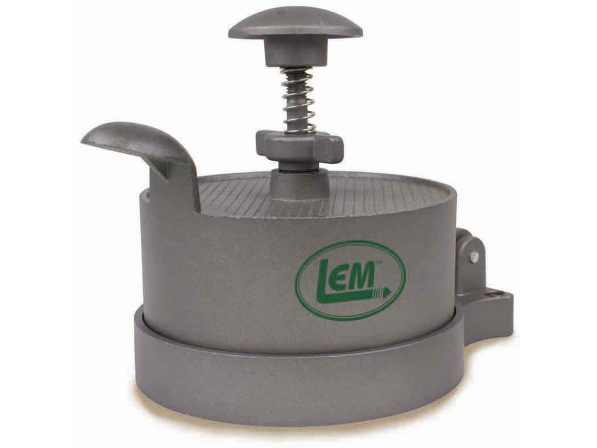 LEM Products Spring Loaded Burger Press Cast Iron 1261