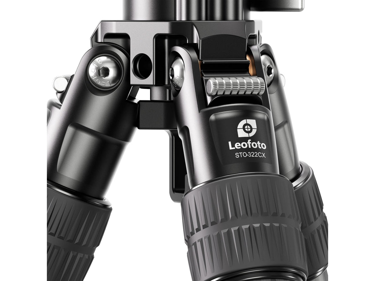 Leofoto STO-322CX Inverted Outdoors Series Carbon Fiber Tripod w/Integrated Lever-Control Ballhead 6.42-66.34in Black