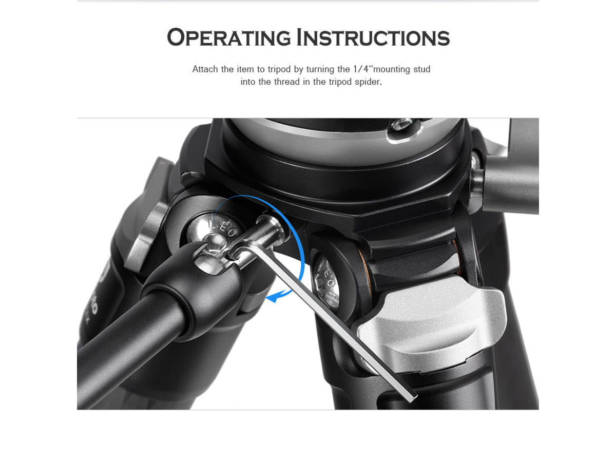 Leofoto AM-4 Versa Magic Arm Multi-Purpose Accessory w/ 1/4th Mounting Screws