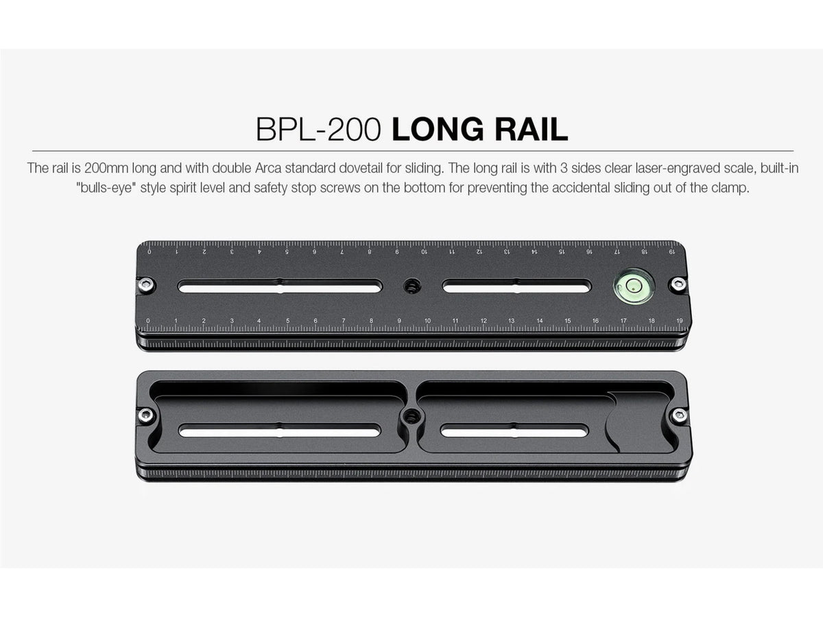 Leofoto FDM-02 Binocular Rangefinder Rail Kit 20 cm Black FDM-02