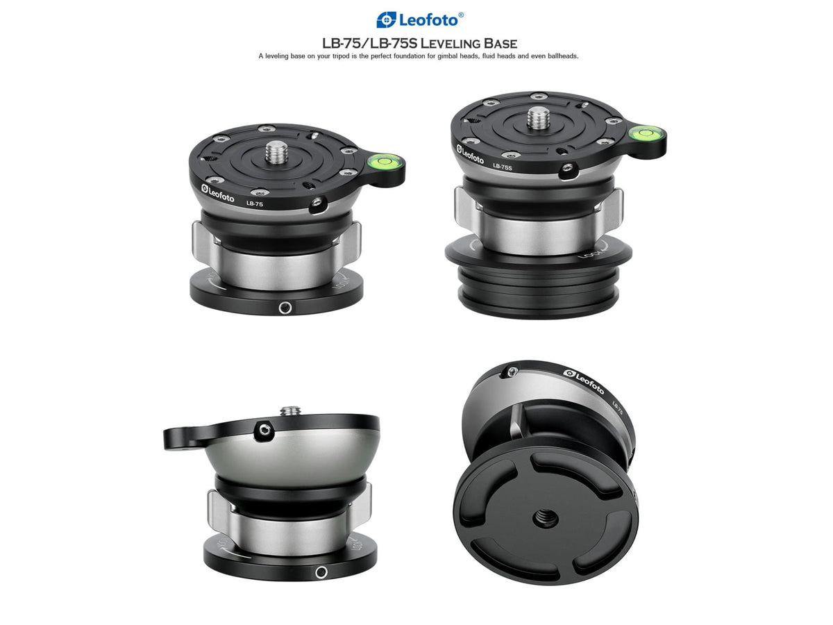 Leofoto LB-75 Leveling Head w/ Butterfly Handle Black LB-75