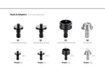 Leofoto Leica Zeiss Swarovski S2 Stud for BC-03 Binoculars Adapter Black