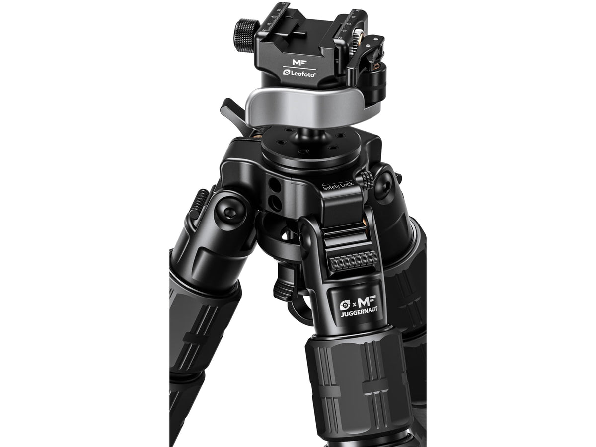 Leofoto Juggernaut S3 3-Section Inverted Precision Shooting Tripod Kit 21.5-66.4in Black 6940828320321