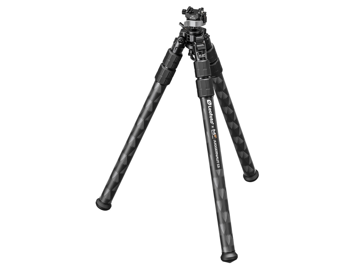 Leofoto Juggernaut S3 3-Section Inverted Precision Shooting Tripod Kit 21.5-66.4in Black 6940828320321