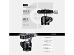 Leofoto LH-22 Mini Ball Head & QR Plate - 1/4'' Arca Black LH-22