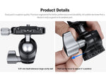 Leofoto LH-22 Mini Ball Head & QR Plate - 1/4'' Arca Black LH-22