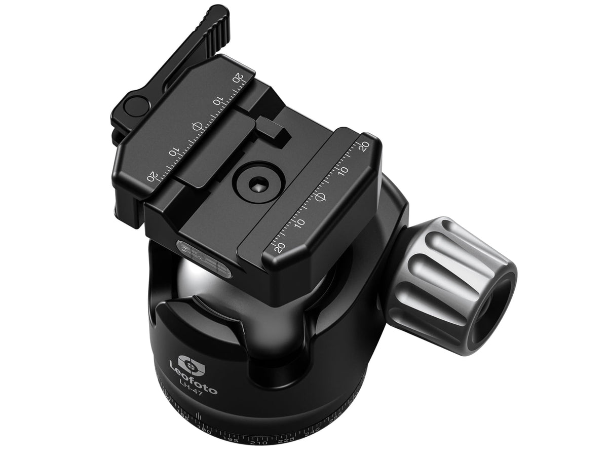 Leofoto LH-55LSC Lever-Release Hybrid Clamp Ball Head Arca Black LH-55LSC