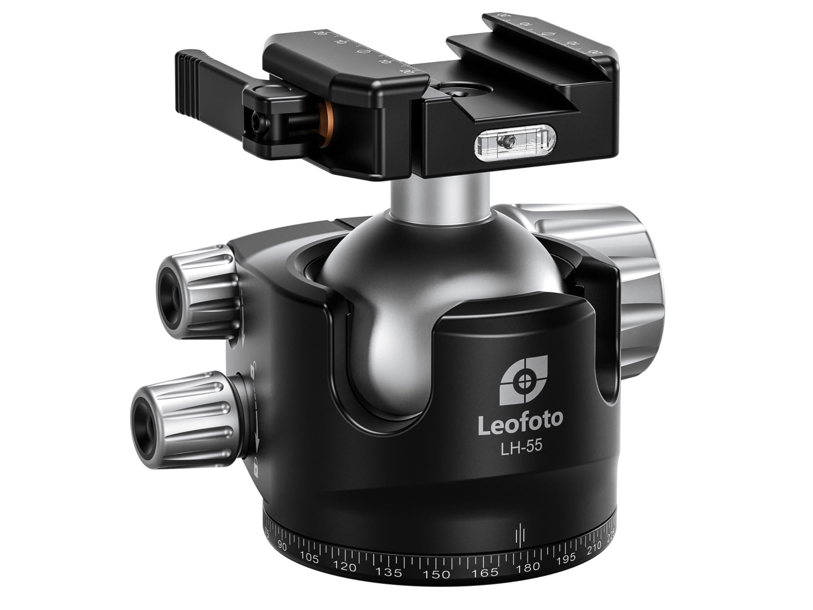 Leofoto LH-55LSC Lever-Release Hybrid Clamp Ball Head Arca Black LH-55LSC