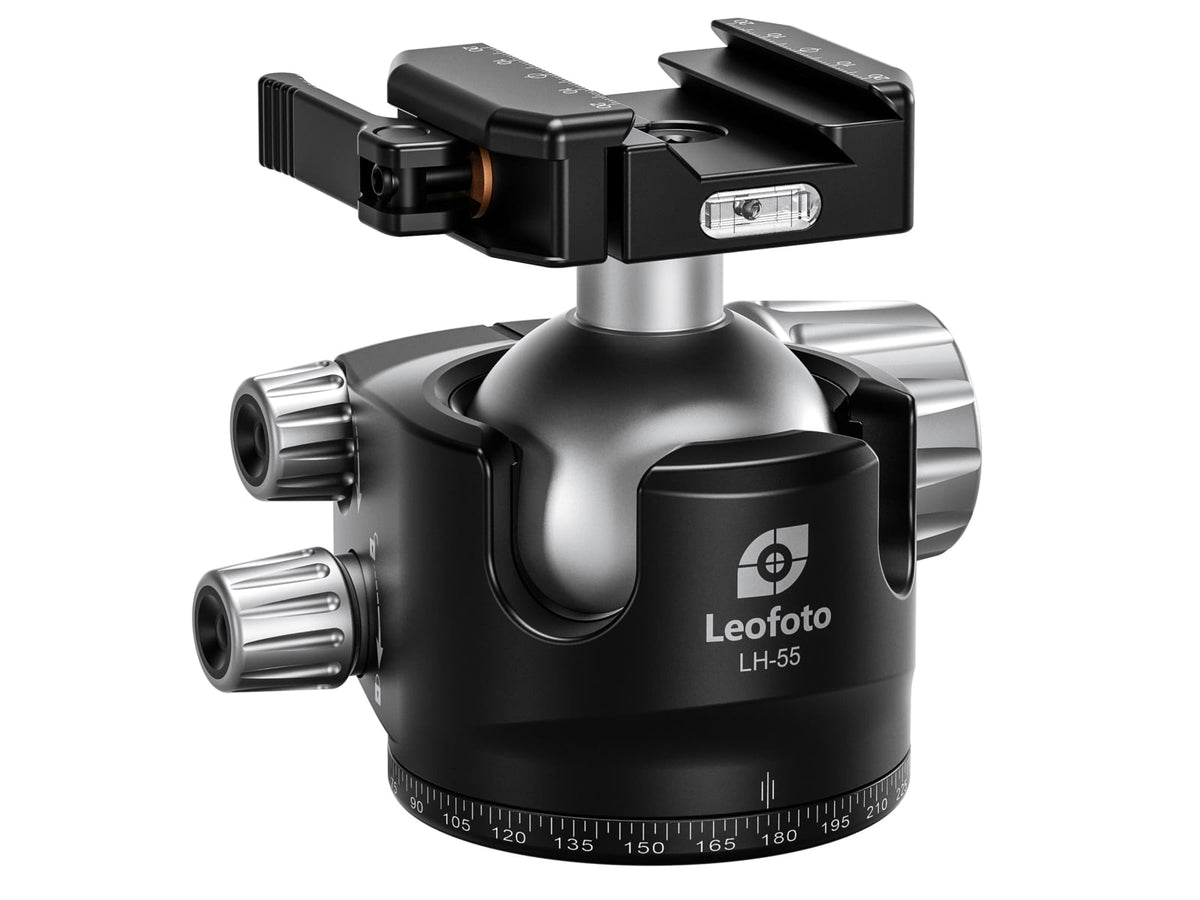 Leofoto LH-55LSC Lever-Release Hybrid Clamp Ball Head Arca Black LH-55LSC