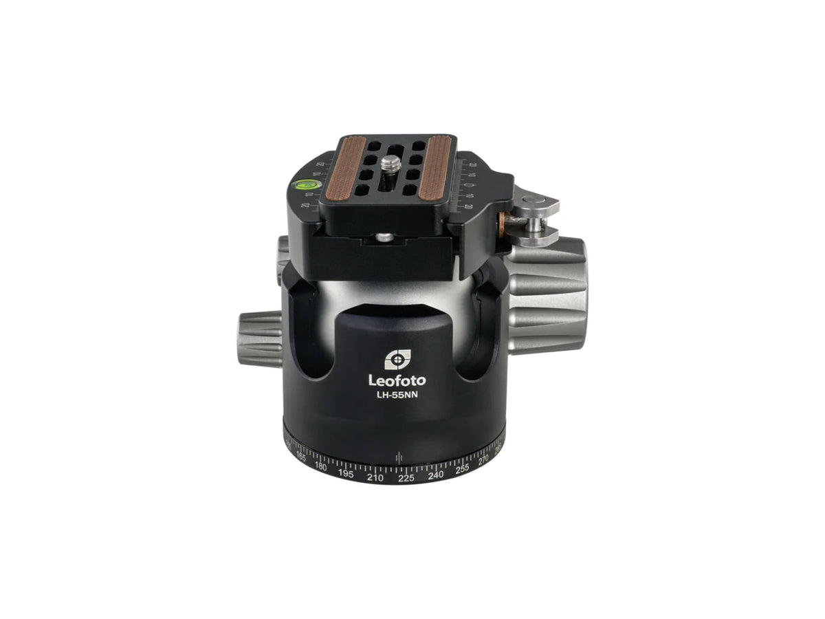 Leofoto LH-55NN/LR-70 No Neck Low Profile Ball Head & QR Plate Arca Black LH-55NNLR
