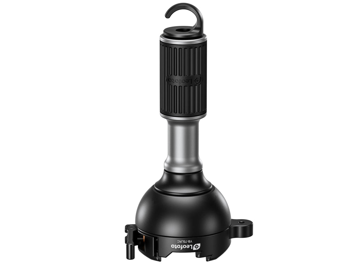 Leofoto YB-75LRC Leveling Head w/ Large Handle for 75mm Bowl Arca/Picatinny Hybrid Lever-Release Clamp Black YB-75LRC