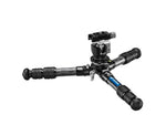 Leofoto LS-223CEX X Verison Table/Ground Mini Tripod w/ Integrated Leveling Base Ballhead Set Black LS-223CEXX+LH-25