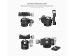 Leofoto LS-223CEX X Verison Table/Ground Mini Tripod w/ Integrated Leveling Base Ballhead Set Black LS-223CEXX+LH-25