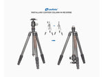 Leofoto LX-284CT/XB-38 Reversible Travel Tripod w/ Ball Head Set Black LX-284CT+XB-38