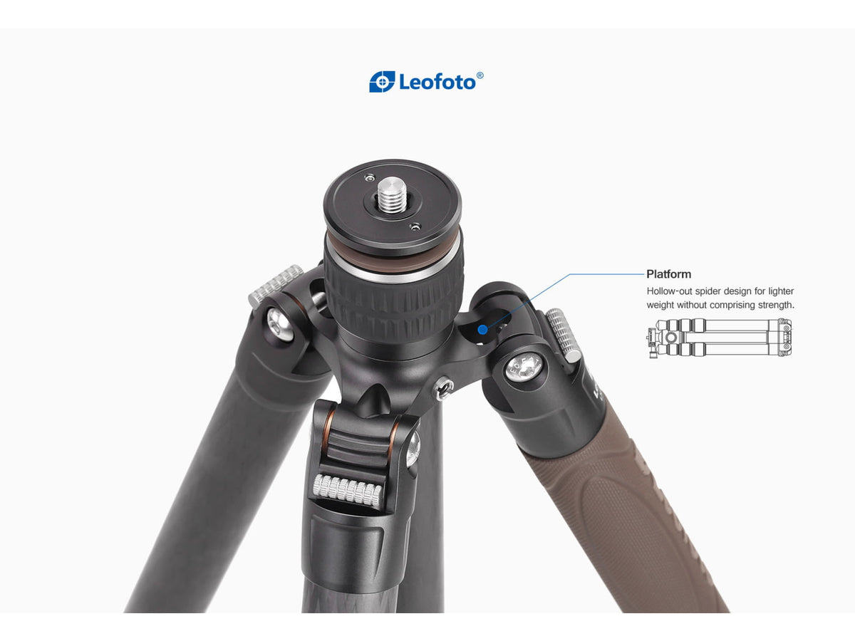 Leofoto LX-284CT/XB-38 Reversible Travel Tripod w/ Ball Head Set Black LX-284CT+XB-38