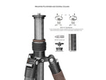 Leofoto LX-284CT/XB-38 Reversible Travel Tripod w/ Ball Head Set Black LX-284CT+XB-38