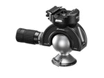 Leofoto MH-60LRC Lever-Release Hybrid Clamp Panning Dynamic Head /w Handlebar Control Arca/Picatinny Black MH-60LRC