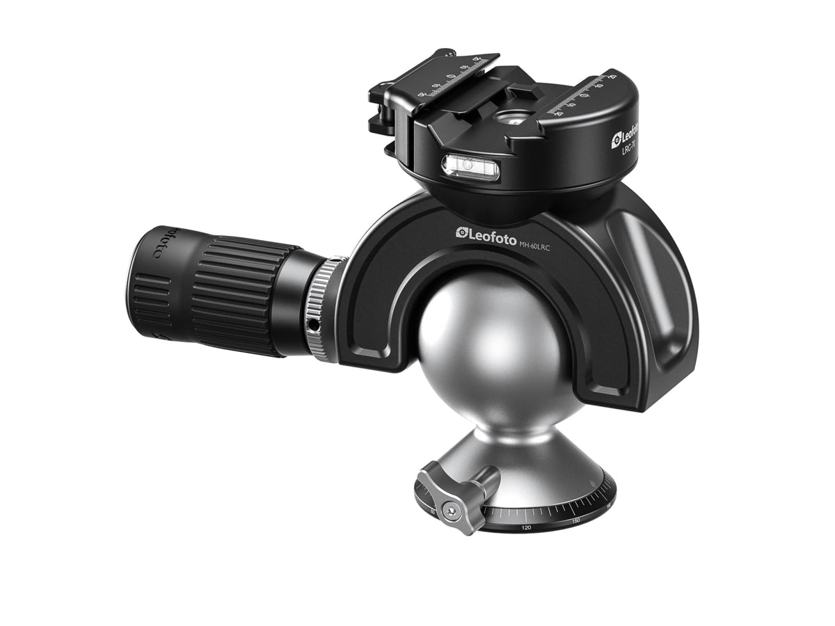 Leofoto MH-60LRC Lever-Release Hybrid Clamp Panning Dynamic Head /w Handlebar Control Arca/Picatinny Black MH-60LRC