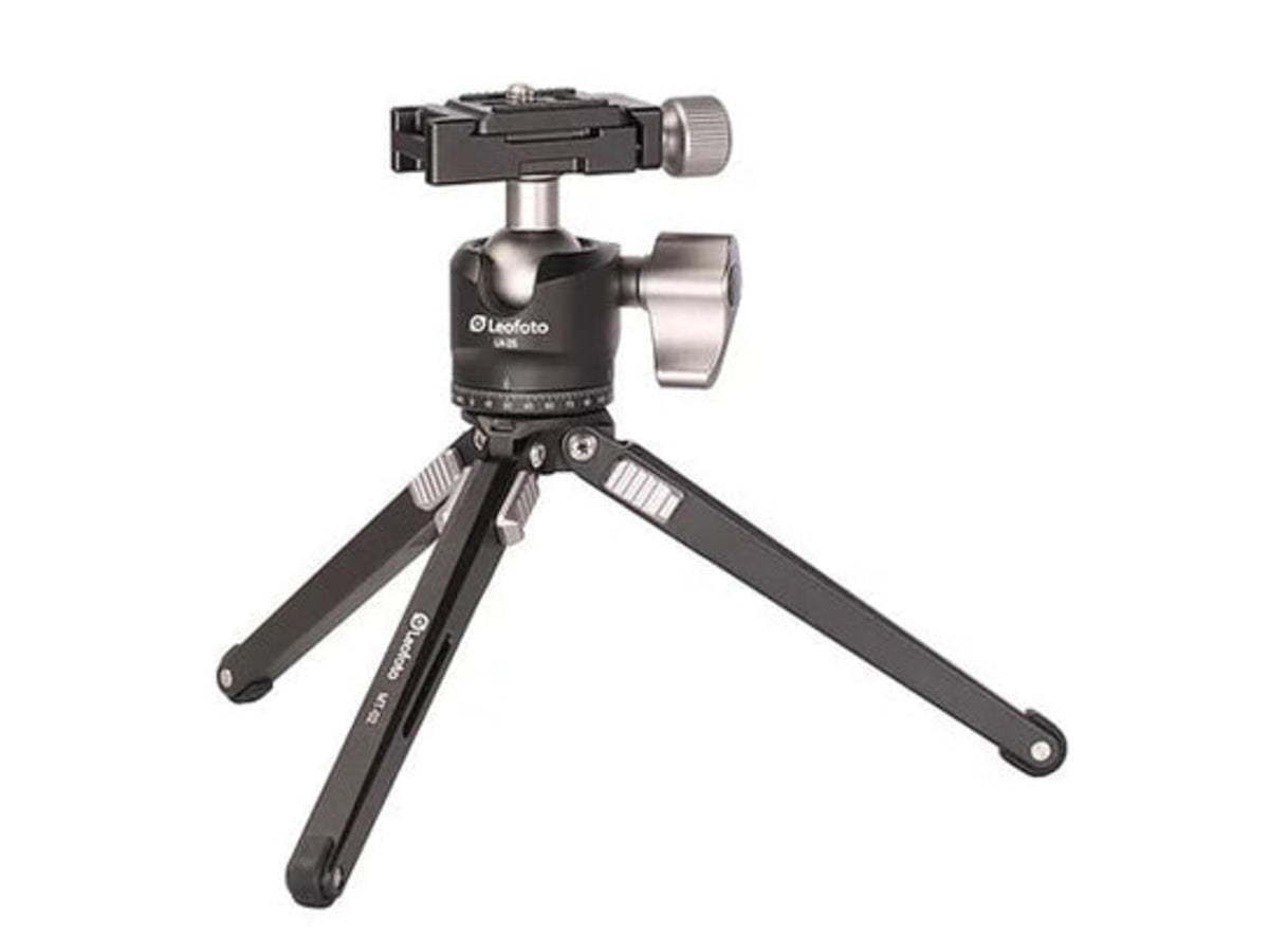 Leofoto MT-02 Aluminum Mini Table Top Tripod w/ Ball Head Kit Black MT-02+LH-25