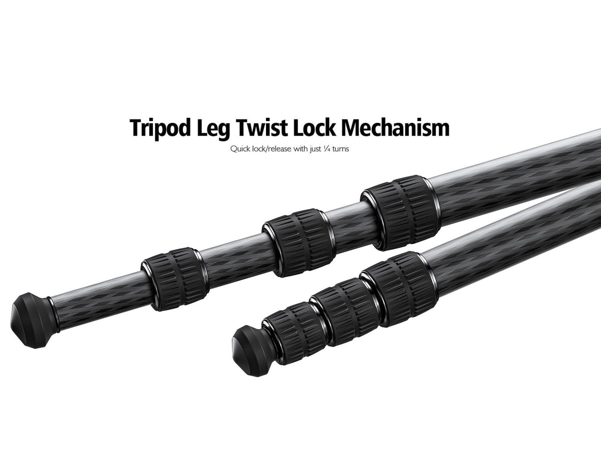 Leofoto SA-404CLX/MA-40X Outdoors Tripod w/ Rapid Lock Ballhead Black SA-404CLX+MA-40X