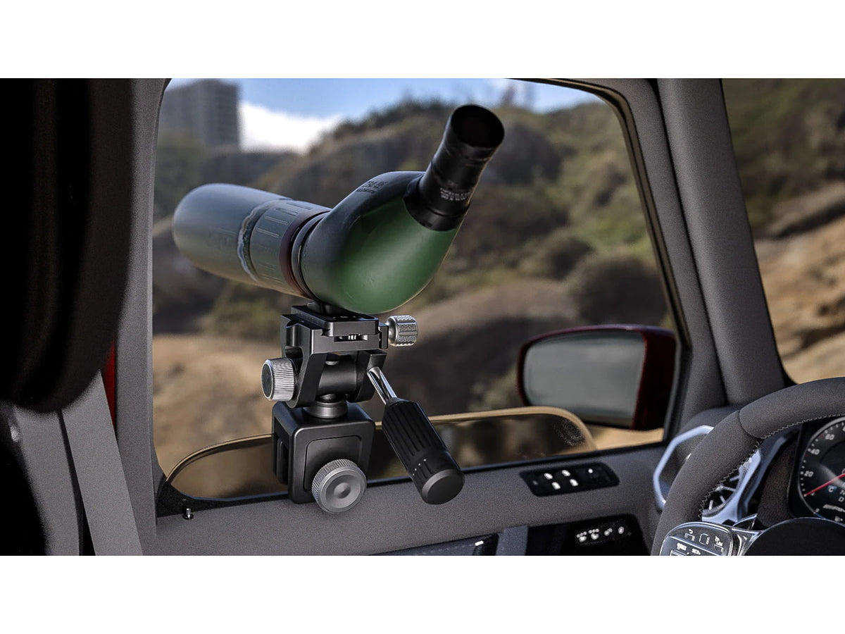 Leofoto WN-01/SW-02 Car Window Clamp Kit Windows Mounting Head for Binoculars/ Lens and Camera Black WN-01+SW-02