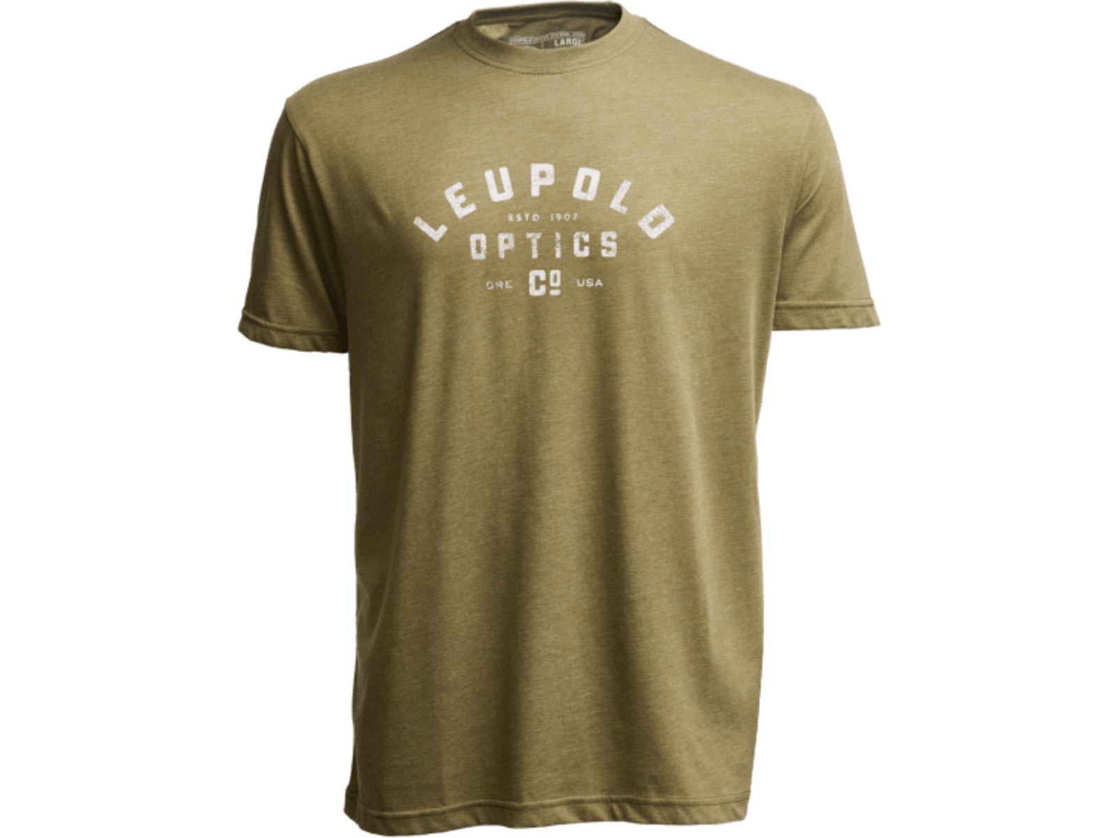 Leupold Distressed Badge Graphic T-Shirt Medium Light Olive