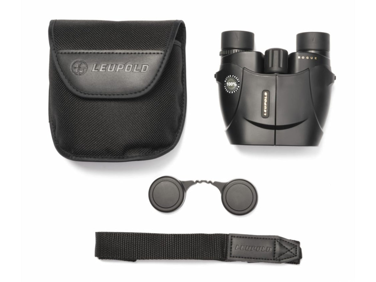 Leupold Rogue 10x25mm Porro Prism Compact Waterproof Binoculars Black