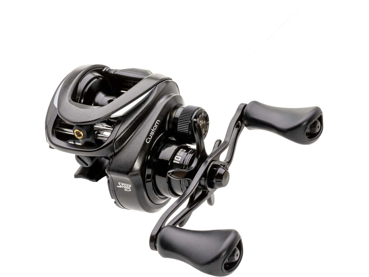 Lew's Custom Baitcast Reel 9+1 Bearings 8.3-1 Ratio Aluminum Frame and Sideplates ParaMag RX Brake Carbon Fiber Drag Speed Gears P2 Super Pinion RH