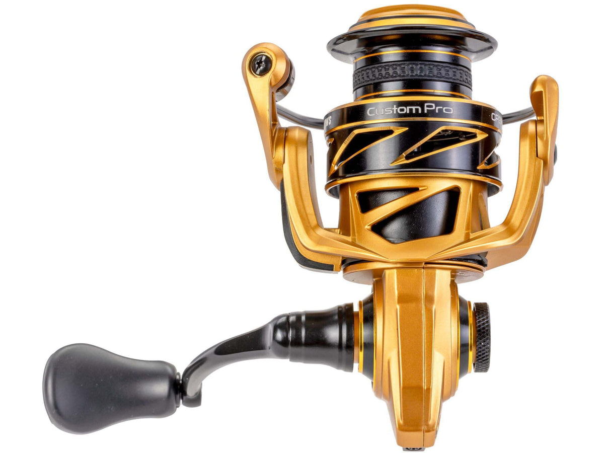 Lew's Custom Pro 200 Spinning Reel SZ 200 Reel 10+1 Bearings 6.2-1 Ratio Aluminum Frame and Sideplate Aluminum Speed Gears Hybrid Carbon Drag