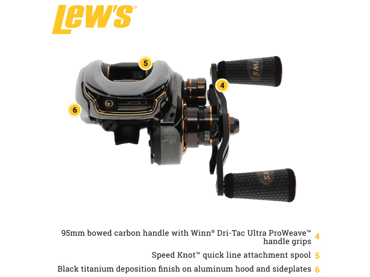 Lew's Team Lew's Elite Ti Baitcast Reel 7.5:1 10+1 Left