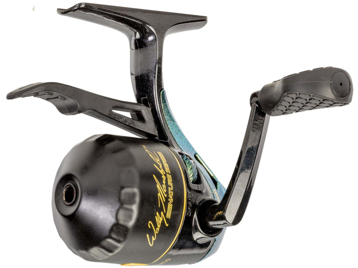 Lew's Wally Marshall Signature Series Underspin Reel 2+1 Bearings 4.3-1 Ratio All Metal Gears Reversible Handle Combat Grip Knob 6lb Line Green/Gold