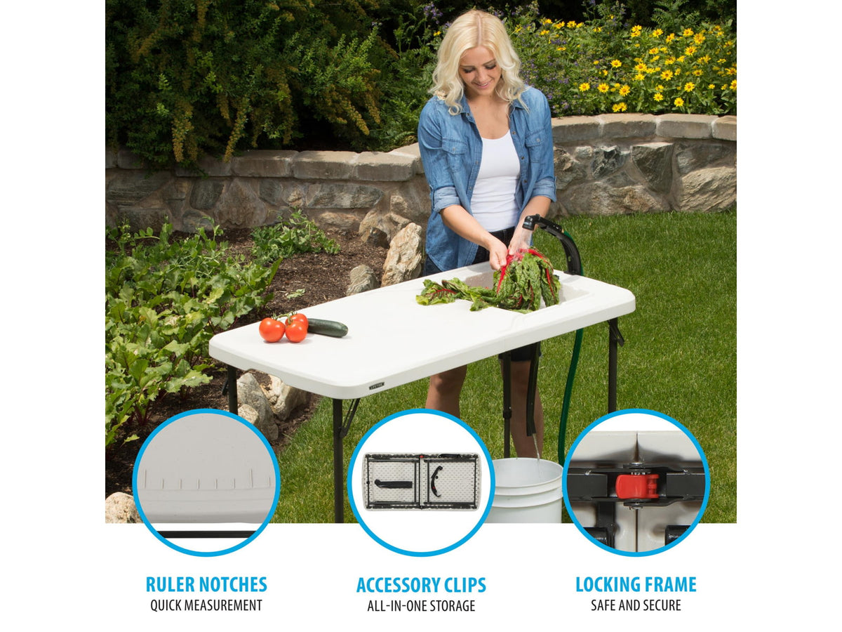 Lifetime Products 4-Foot Fillet Table White