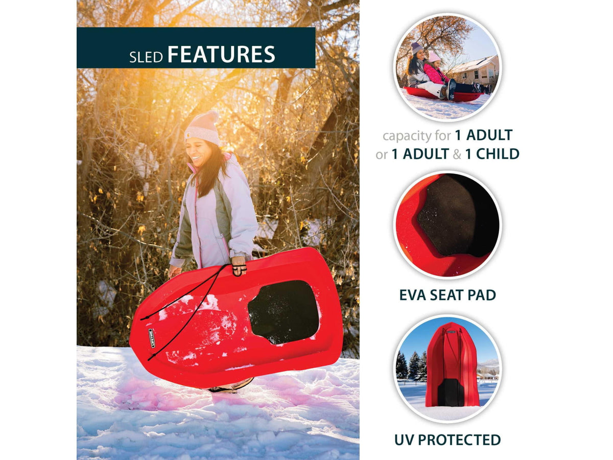 Lifetime Products 48in Premium Snow Sled 2 Pack Red 91181