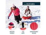 Lifetime Products 48in Premium Snow Sled 2 Pack Red 91181