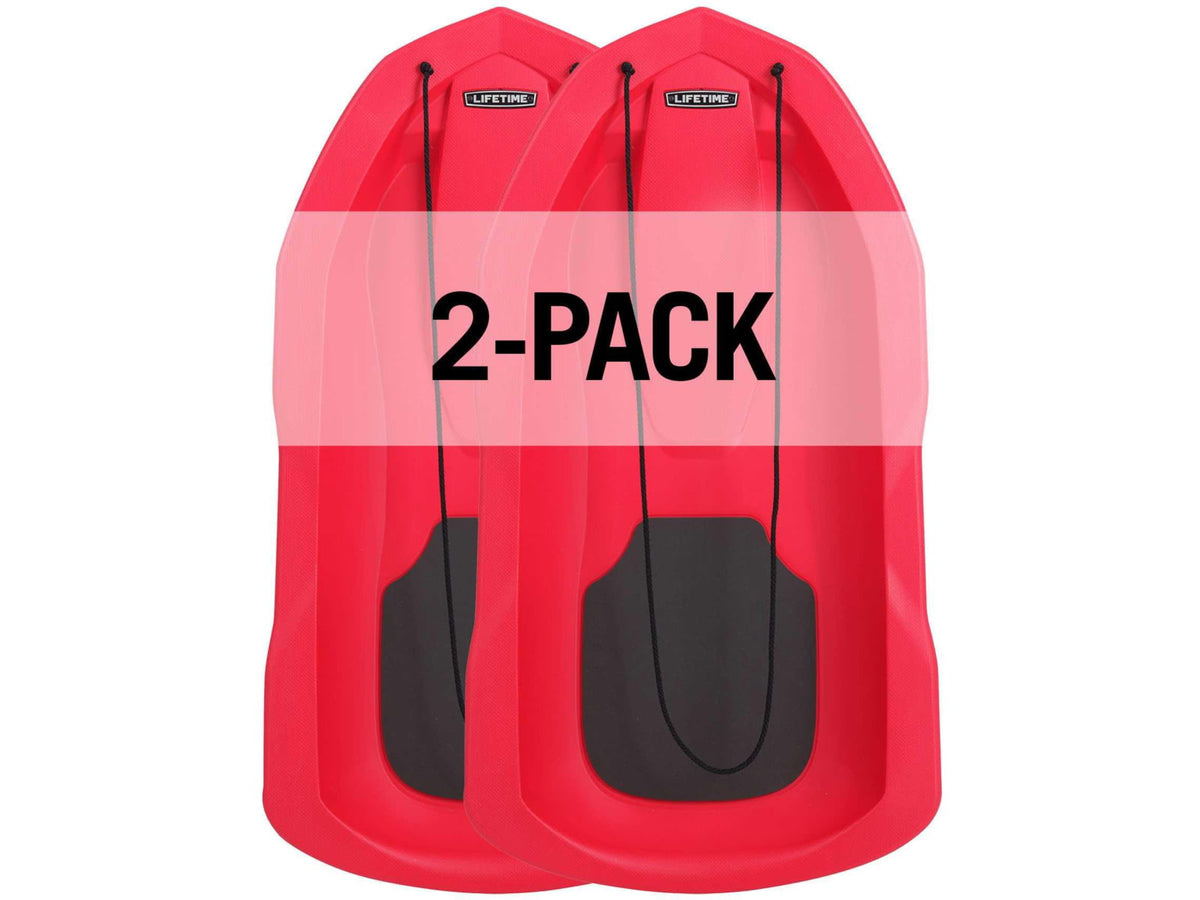 Lifetime Products 48in Premium Snow Sled 2 Pack Red 91181